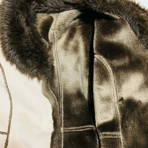 Leather faux winter jacket - Picture 3 of 6